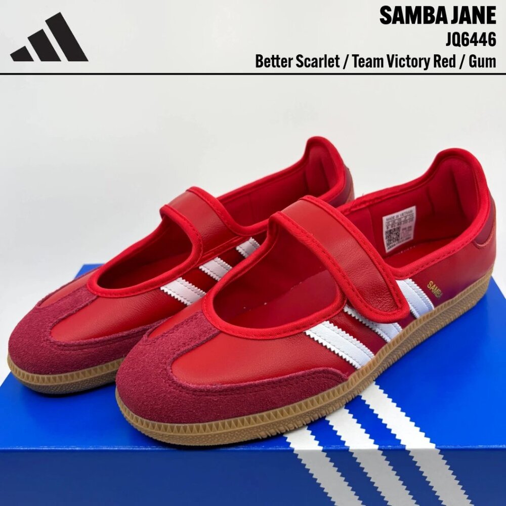 Adidas SAMBA JANE JQ6446 Red/White Women's Sneakers (Size 8) NWT